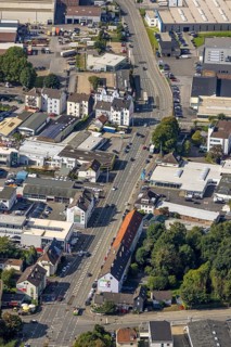 Aerial view, Berliner Straße in the district Lindenberg in Schwelm, Ruhr area, North