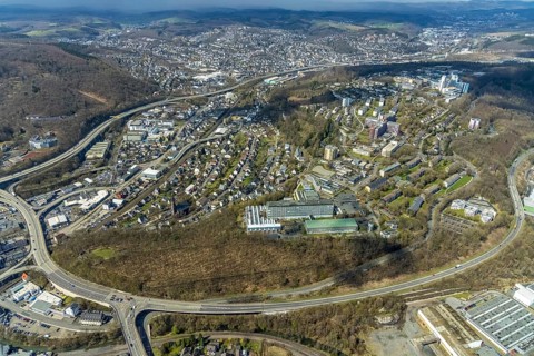 Aerial view, University of Siegen - Hölderlin Campus, University of Siegen - Campus Paul Bonatz,