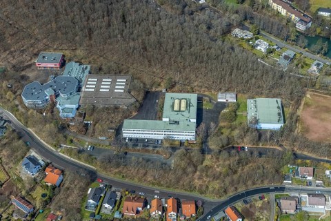 Aerial photo, Realschule Am Schießberg und Geschwister-Scholl-Schule Gesamtschule Auf dem