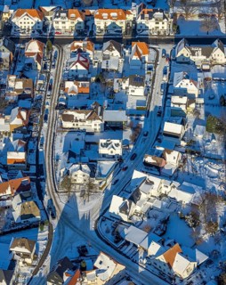 Aerial photo, residential area Gartenstraße Blumenstraße, Soest, Soester Börde, North