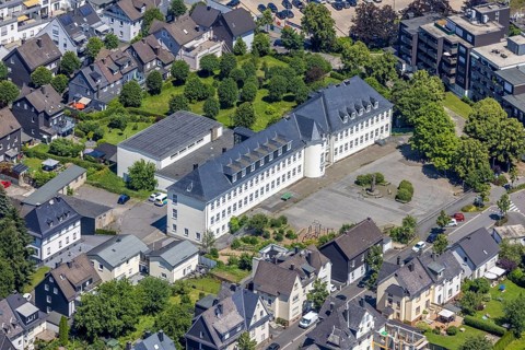 Aerial photo, Gemeinschaftsgrundschule Am Hohenstein, Olpe-Stadt, Olpe, Sauerland, North