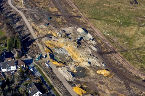 Aerial view, Former racecourse becomes a residential neighbourhood, Project Living by the lake at