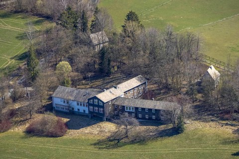 Aerial photo, youth hostel, Schmallenberg, Sauerland, North Rhine-Westphalia, Germany, DE, Europe,