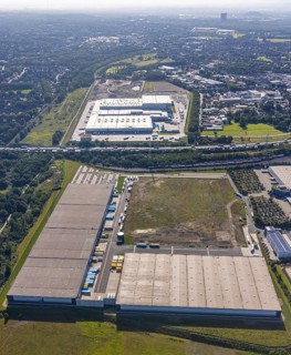 Aerial view, SEGRO Logistics Park Oberhausen, Edeka central warehouse Oberhausen and Sterkrade