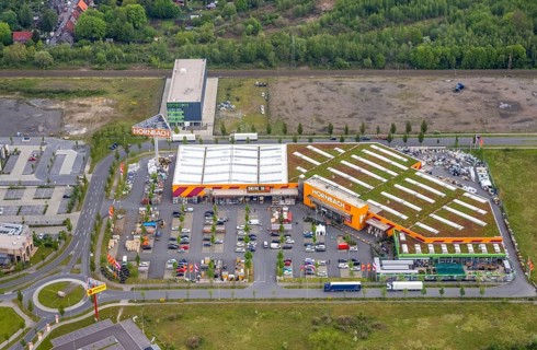 Aerial view, Centro Oberhausen, Hornbach Baumarkt, Poco Einrichtungsmarkt, Borbeck, Oberhausen,