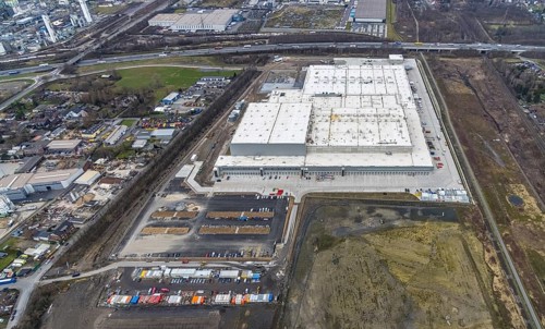Aerial photo, Edeka central warehouse Oberhausen, Schwarze Heide, Oberhausen, Ruhr area, North