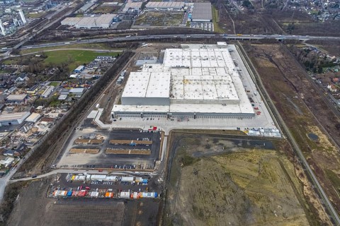 Aerial photo, Edeka central warehouse Oberhausen, Schwarze Heide, Oberhausen, Ruhr area, North
