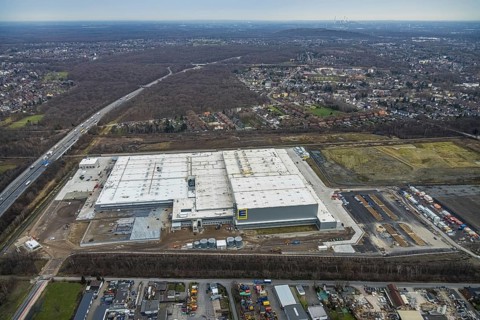 Aerial photo, Edeka central warehouse Oberhausen, Schwarze Heide, Oberhausen, Ruhr area, North