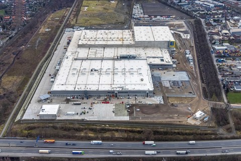 Aerial photo, Edeka central warehouse Oberhausen, Schwarze Heide, Oberhausen, Ruhr area, North