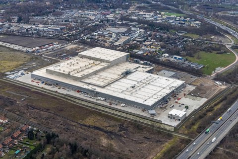 Aerial photo, Edeka central warehouse Oberhausen, Schwarze Heide, Oberhausen, Ruhr area, North