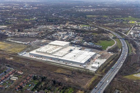 Aerial photo, Edeka central warehouse Oberhausen, Schwarze Heide, Oberhausen, Ruhr area, North