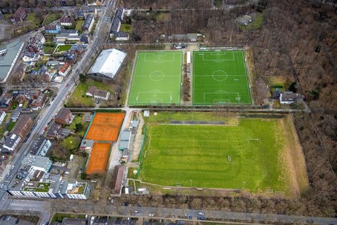 Aerial view, Hans-Wagner-Sportanlage, Arnold-German-Stadion, Wolfgang-Hoffmann-Platz, football