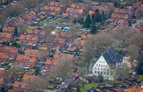 Aerial view, Stemmersberg housing estate, former miners' housing estate, Stemmersberg municipal