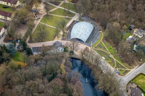 Aerial view, LVR-Industriemuseum St. Antony-Hütte, Antony-Teich, Antony-Park, Klosterhardt,