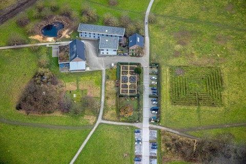 Aerial photo, North Rhine-Westphalia State Office of Nature Conservation Organisations, Haus