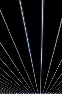 Illuminated Led Lamps in Line on Ceiling in Zurich, Zurich Canton, Switzerland