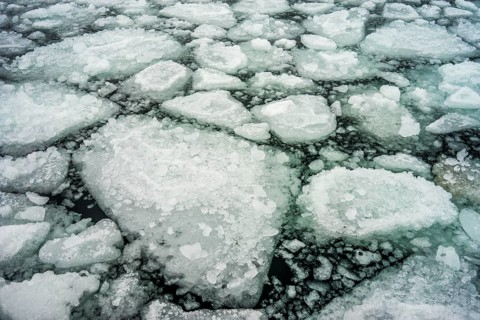 Norway tromsö ice floes ice winter cold
