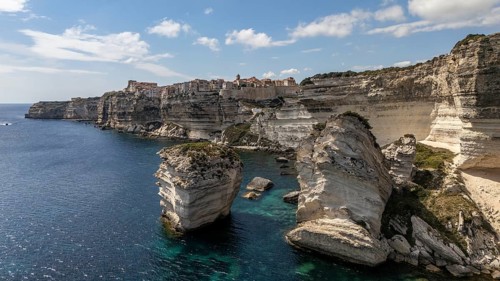 Cliffs near Bonifacio, Bonifacio, Corsica, France