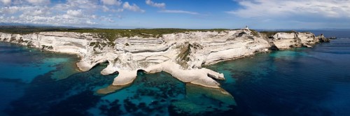 Panorama of the cliffs near Bonifacio, Bonifacio, Corsica, France