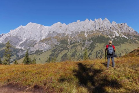 Landscape panorama, Hochkönig, Mountains, Salzburg, Autumnal