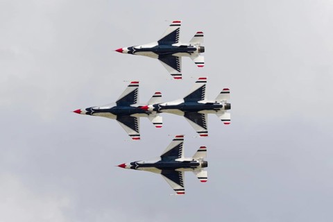 Aviation, USAF fighter jets at an air show, Mirabel, Province of Quebec, Canada
