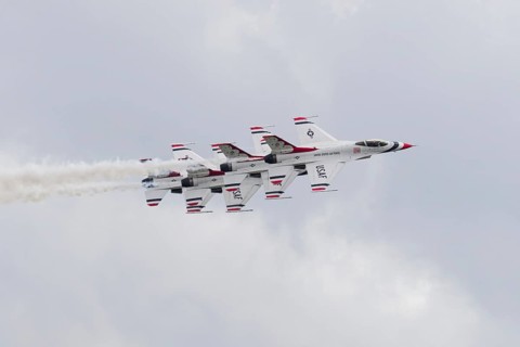 Aviation, USAF fighter jets at an air show, Mirabel, Province of Quebec, Canada