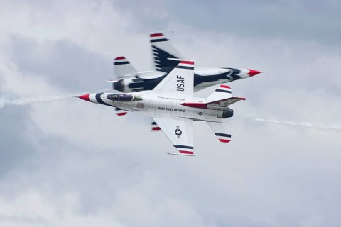 Aviation, USAF fighter jets at an air show, Mirabel, Province of Quebec, Canada