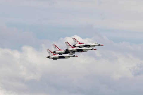 Aviation, USAF fighter jets at an air show, Mirabel, Province of Quebec, Canada