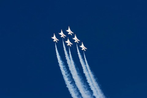 Aviation, USAF fighter jets at an air show, Mirabel, Province of Quebec, Canada