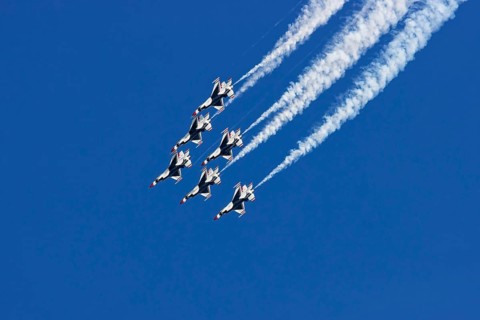Aviation, USAF fighter jets at an air show, Mirabel, Province of Quebec, Canada