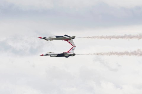 Aviation, USAF fighter jets at an air show, Mirabel, Province of Quebec, Canada