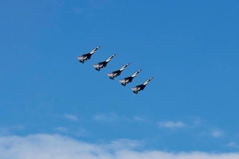 Aviation, USAF fighter jets at an air show, Mirabel, Province of Quebec, Canada