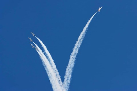 Aviation, USAF fighter jets at an air show, Mirabel, Province of Quebec, Canada