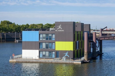 Information centre IBA Dock in Müggenburger Zollhafen, Veddel, Hamburg, Germany