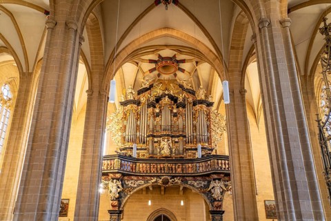 Organ of the Severikirche in Erfurt, Thuringia, Germany