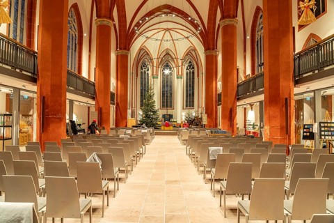 Interior of St John's Church in Göttingen, Lower Saxony, Germany