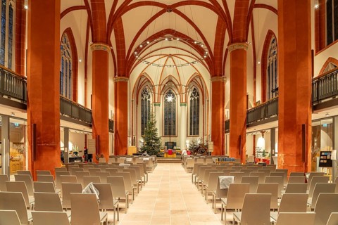 Interior of St John's Church in Göttingen, Lower Saxony, Germany