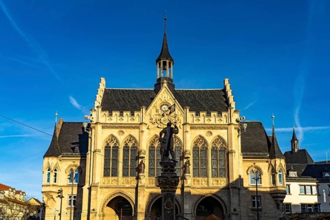 Erfurt Town Hall at the fish market in Erfurt, Thuringia, Germany