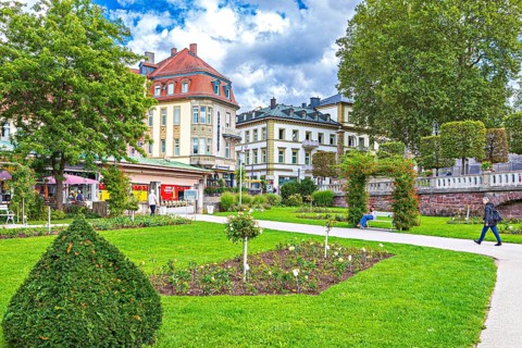 Balthasar Neumann Promenade in Bad Kissingen, Bavaria, Germany
