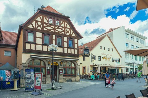 Obere Marktstraße in Bad Kissingen, Bavaria, Germany