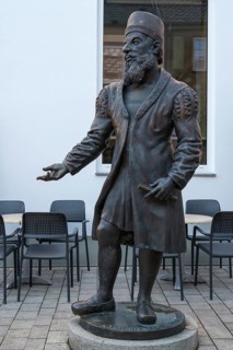 Adam Riese, arithmetic master, statue, sculpture, Bad Staffelstein, Upper Franconia, Franconia,