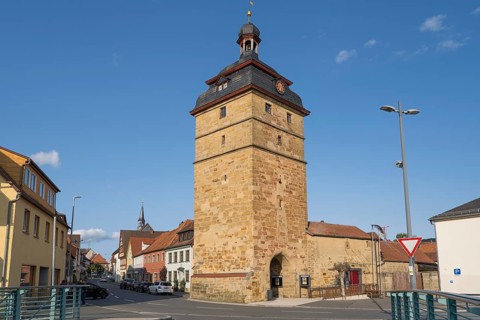 Alte Darre, town tower, old town, Bad Staffelstein, Upper Franconia, Franconia, Bavaria, Germany