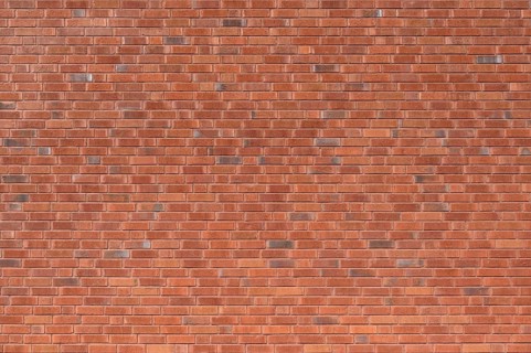 Red brick façade of a newly built church, Nuremberg, Middle Franconia, Bavaria, Germany
