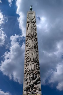 Obelisk with dove of peace, the column was built in 1728 as a reference to Emperor Charles VI,