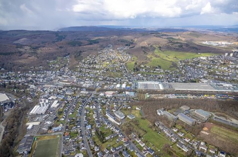 Downtown Kölner Straße, Salchendorf, Neunkirchen, Siegerland, North Rhine-Westphalia, Germany,