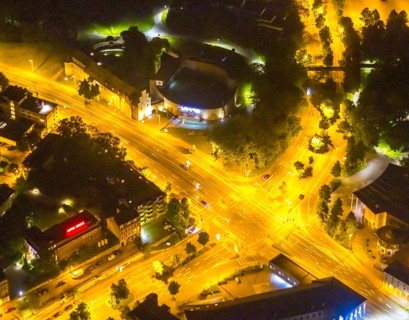 Aerial view, Broich Castle, intersection Am Schloss Broich Ruhrufer, Broich - Ost, Mülheim an der
