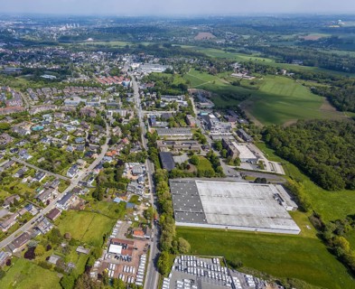 Aerial view, Bobcarts Parts Servive company building, Kölner Straße, Saarn, Mülheim an der Ruhr,