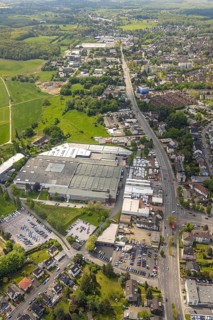 Aerial view, thyssenkrupp Presta Mülheim, Kölner Straße, Saarn, Mülheim an der Ruhr, Ruhr area,