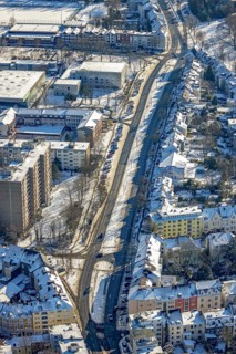 Aerial view, Kaiserstraße, Employment Agency, Indoor Swimming Pool South, Sports Centre South