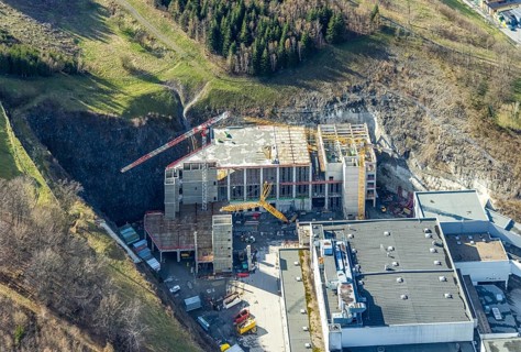 Brewery C.& A. VELTINS GmbH & Co. KG, construction site and new building, Grevenstein, Meschede,